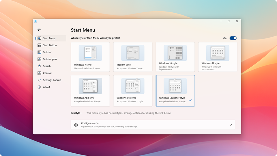 Start11 屏蔽干扰内容